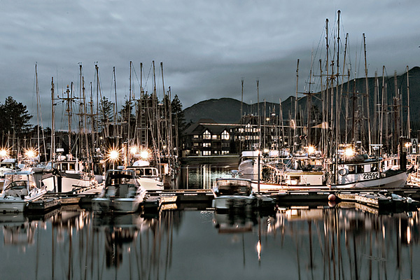 Boats in Ucluelet Harbour on Vancouver Island